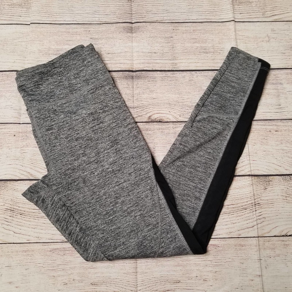 FOREVER 21 gray black panel leggings S